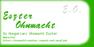eszter ohnmacht business card